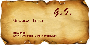 Grausz Irma névjegykártya