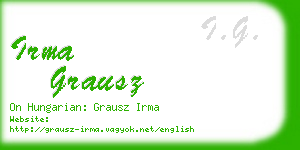 irma grausz business card